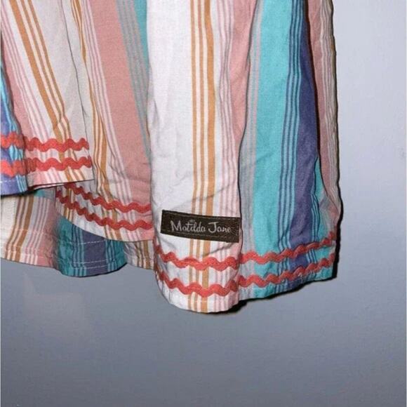 Matilda Jane Women's Size Medium Let's Go Together Sunset Season Striped Maxi Po - Picture 8 of 12
